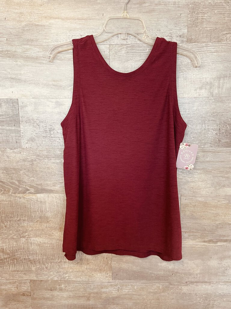 (Small) Old Navy Maroon Heathered Tank Women's