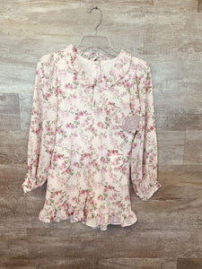(12) Janie & Jack Pink Floral Romper Girl's