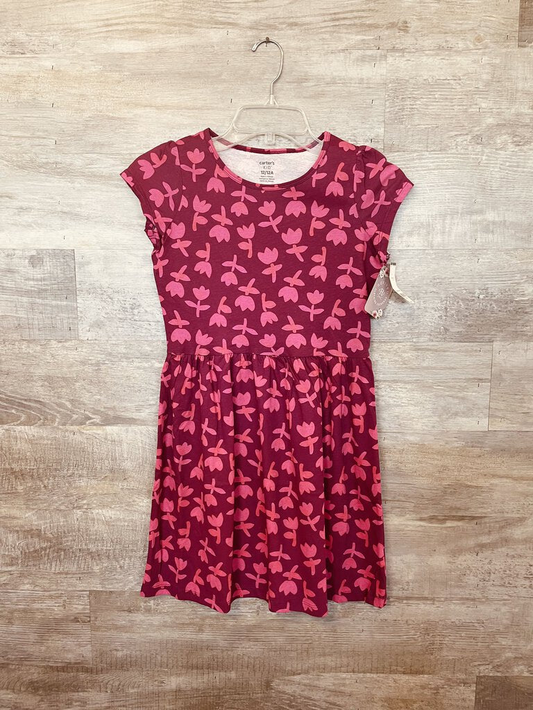 (12) Carter's Magenta Flower Dress Girl/s