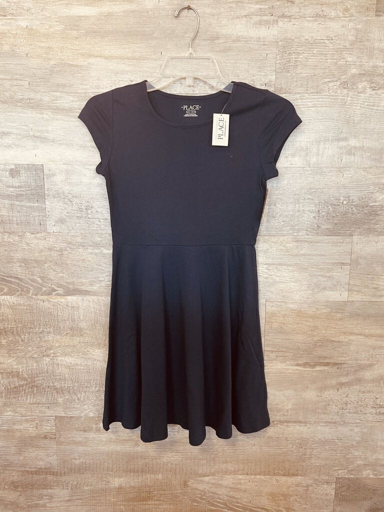 (10/12) Place Navy Solid Dress Girl's