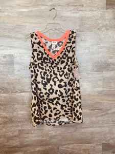(S) Bibi Coral Leopard Tank Womens