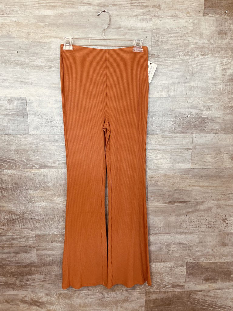 (S) Double Zero Orange Ribbed Flares Womens