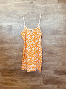 (L) Clock House Orange Tropical Dress Womens