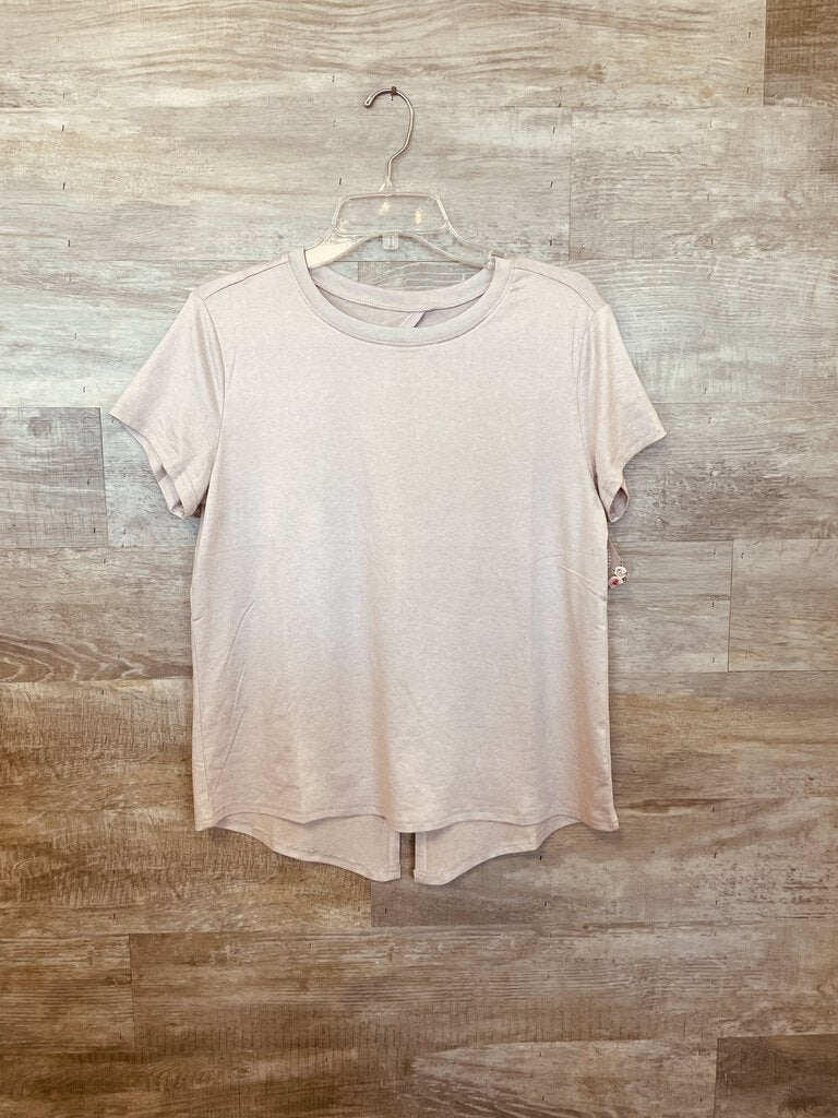 (M) Double Zero Lavender Open Back Shirt Womens