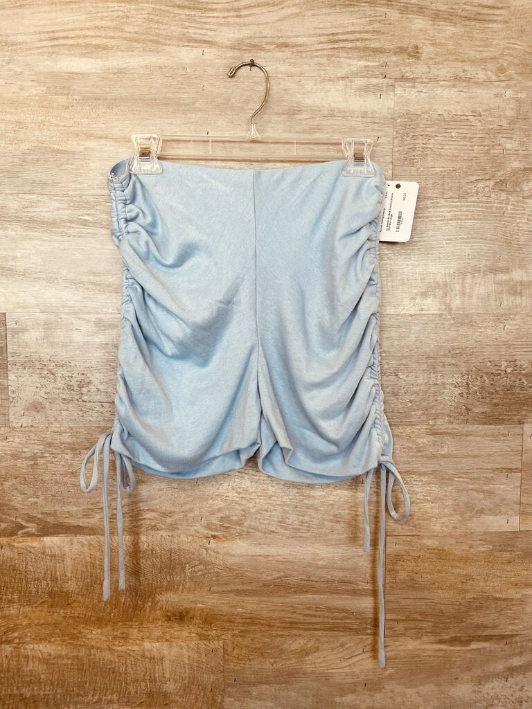 (L) Better Be Blue Cinched Shorts Womens