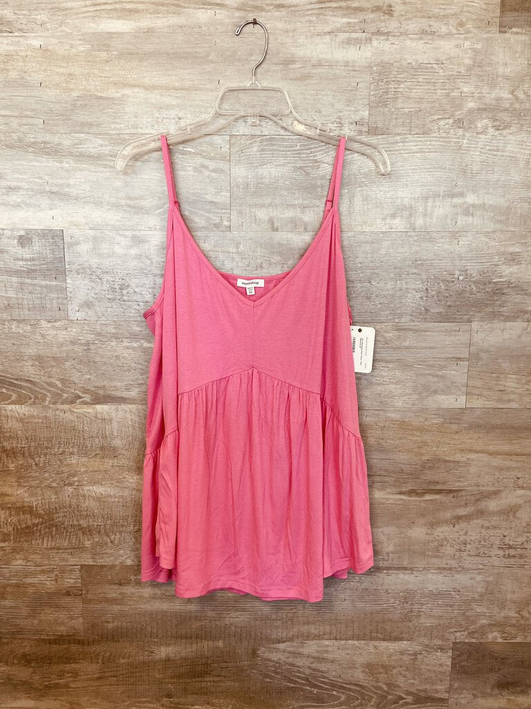 (2X) Mittoshop Pink Flowy Tank Womens