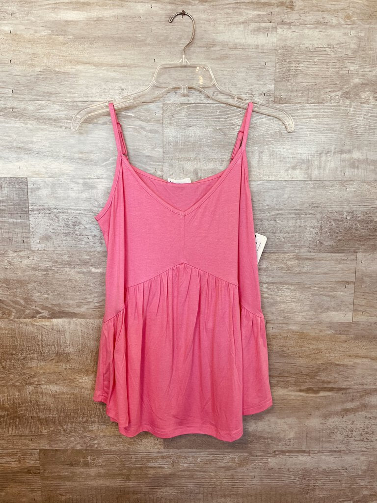 (Large) Mittoshop Pink Flowy Tank Womens