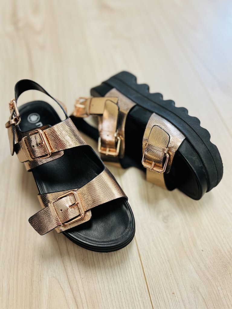 (7) Nurture Rose Gold Sandals Womens