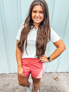 The Salina Hot Pink High Rise Athletic Shorts