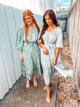 Load image into Gallery viewer, The Boho Babe Sage Green Dress