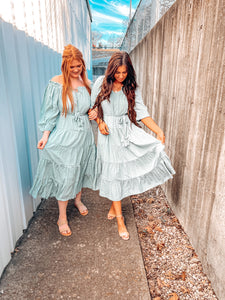 The Boho Babe Sage Green Dress