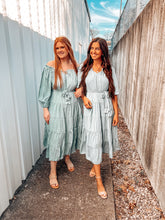 Load image into Gallery viewer, The Boho Babe Sage Green Dress